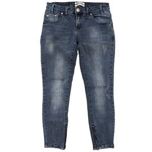 OneTeaspoon Women's Ankle Zip Low Rise Skinny Fit Jeans Dark Wash Blue Size 27